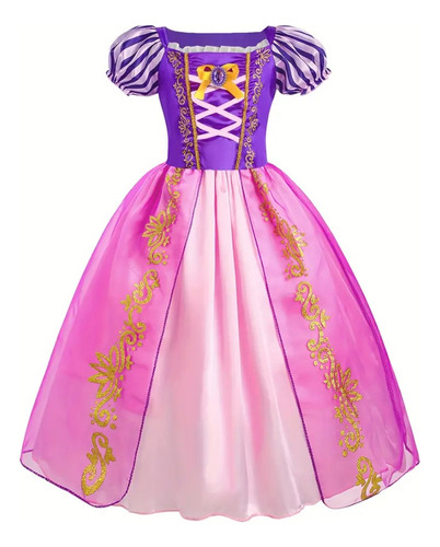 Disfraz De Princesa Rapunzel Con Pascal + Accesorios Rapunzel M