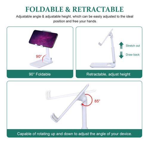 Zj Soporte Portátil Ajustable For Teléfono/tableta For 4 A