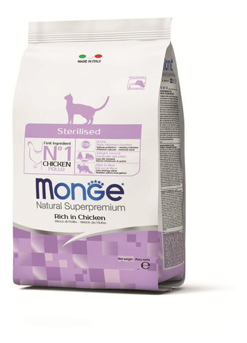 Monge Feline Super Premium Castrado Pollo 10kg Con Regalo