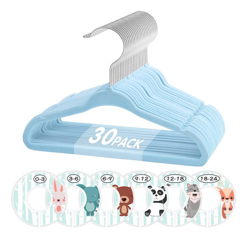 Perchas De Terciopelo Para Niños, Colgador De Bebe Antide...