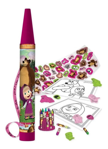 Mega Crayon Set De Arte Para Pintar Masha Y El Oso Edu