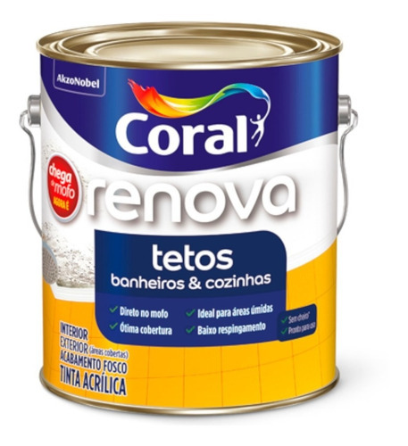 Renova Tetos, Banheiros & Cozinhas 3,6l Branco Chega De Mofo