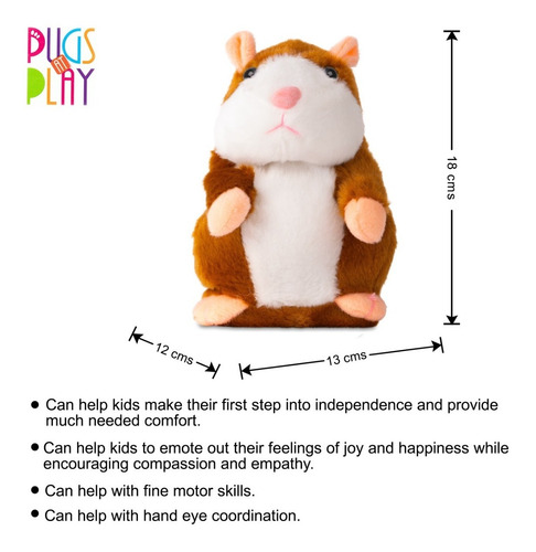 Imagen 3 de 10 de Peluche Interactivo Pugs At Play Hamster Maggy Graba Repite