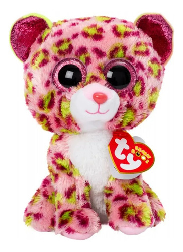 Peluche Ty Beanie Boos Animal Leopardo Rosa Lainey Wabro