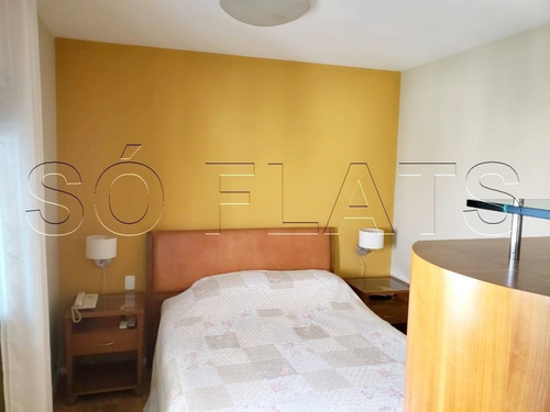 Imagem 10 de 15 de Flat Alto Padrão No Paraíso 100m² 02 Dorms E Cozinha Completa - Sf34042