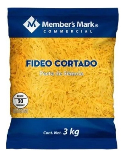 Pasta Sopa Member's Mark Fideo Cortado 3 Kg