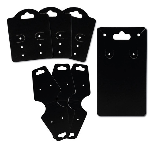 300 Tags Para Brincos Pulseiras E Correntes Kit Completo Cor Preto