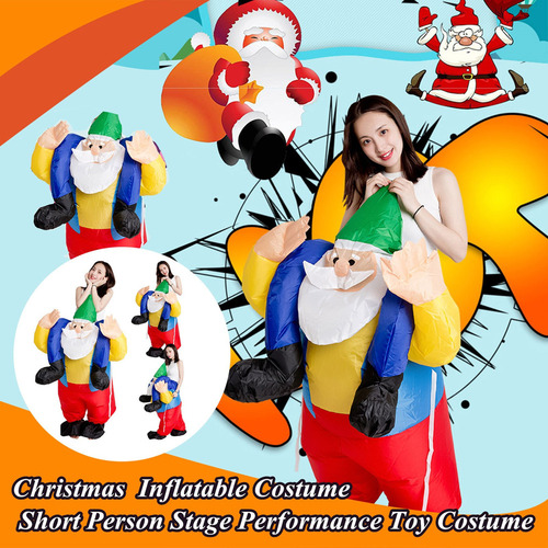 . Disfraz Inflable Navideño Para Persona Corta, Actuación