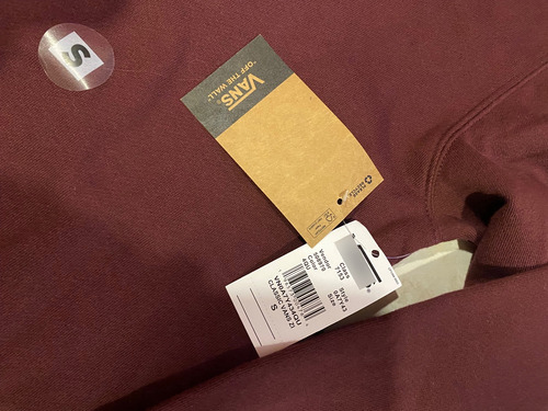 Sudadera Vans De Algodón Vino S De Hombre Cierre Cimpleto (Usado)