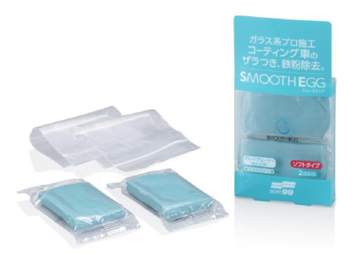 Argila Clay Bar Smooth Egg Macia Com 2 Unidades 50g Soft99
