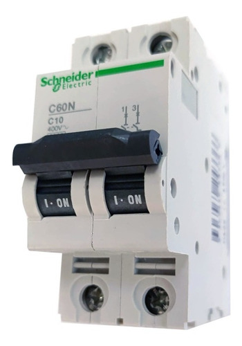 Interruptor Termomagnetico Din 2 Polo Schneider C60n C10 10a