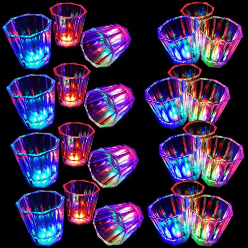 Juego De Vasos Con Luz De Flash, 24 Piezas, Vasos De Chupito