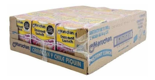 Sopa Maruchan Sabor A Camarón Y Chile Piquín 12pz De 64g C/u