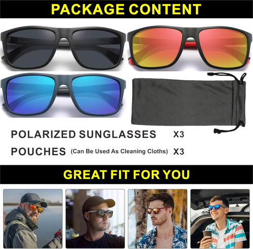 Acavefox Gafas De Sol Polarizadas Hombres Pesca Golf Conducc