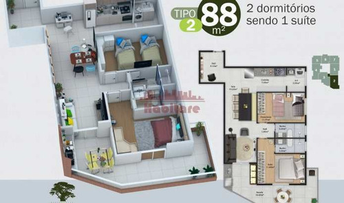 Imagem 3 de 17 de Apartamento Com 2 Dorms, Real, Praia Grande - R$ 639 Mil, Cod: 663448 - V663448