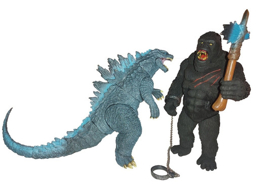 Godzilla Vs King Kong Con Sonido 30 Cm Alto Articulados Azul