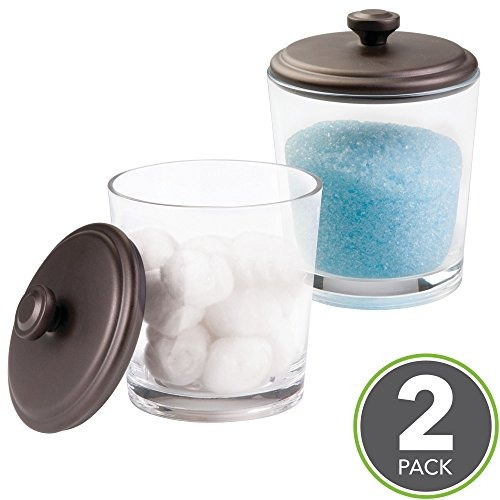 Mdesign Bathroom Vanity Glass Canister Jar Para Epsom Sales