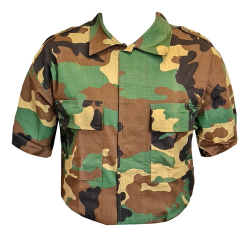 Camisa Ripstop Camuflada Modelo Militar