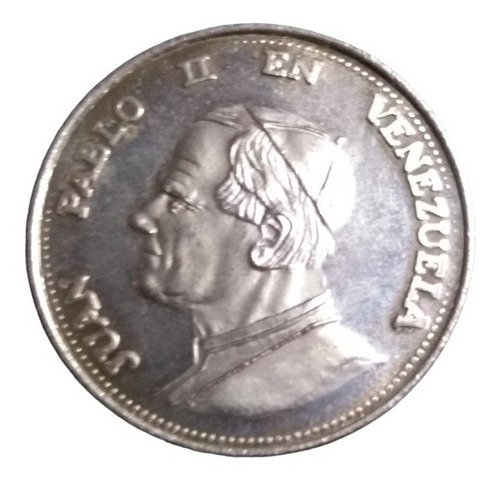 Medalla Visita Juan Pablo I I A Venezuela Plata 900 Año 1985