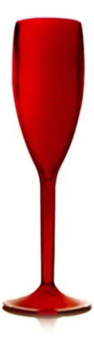 Taça Champanhe Acrílico Vermelha - 01 Unidade - Rizzo Festas