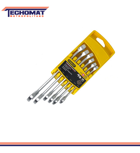 Llaves Combinadas 6 Pzs 10mm/15mm Stanley 85928la