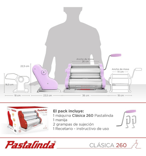 Imagen 8 de 9 de Pastalinda Máquina Clásica 260 Lila