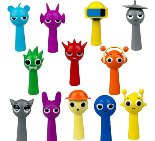 12 Personagens Bonecos Sprunki Mini