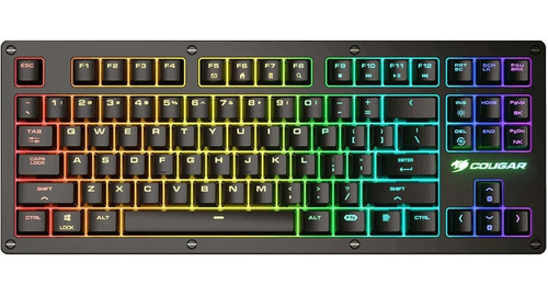 Taclado Gamer Cougar Puri Tkl Rgb Mecanico Switch Red Usb