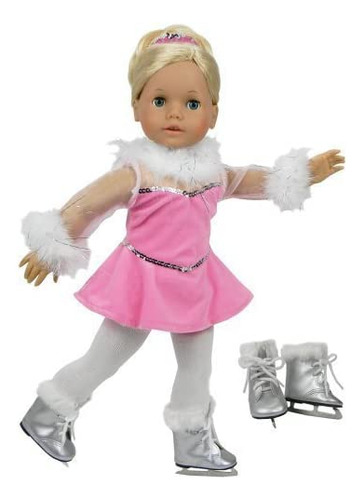 18 Pulgadas Muñeca Ropa De Patinaje Sobre Hielo Traje 5pc C