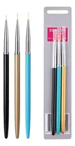 Comprar Set Kit Pinceles Nails Art 3 Piezas Decoración Uñas