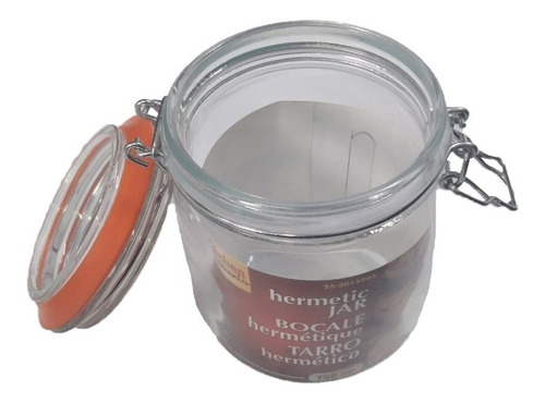 Tarro Frasco Hermetico Vidrio Cocina Galleta Cierre Metalico