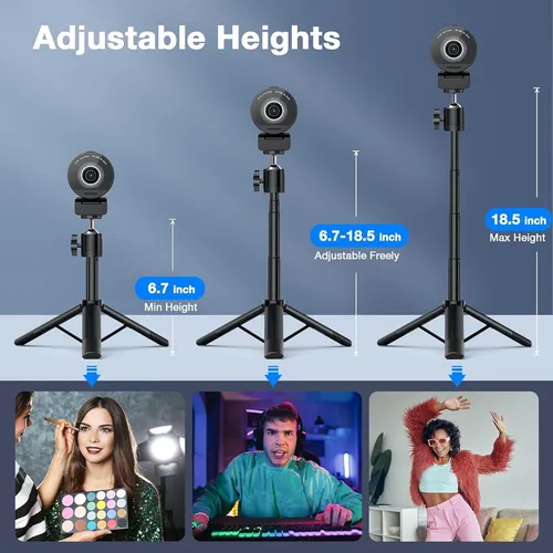 Camara Web Emeet S800 4k Con Tripode Ajustable Y Audio Claro