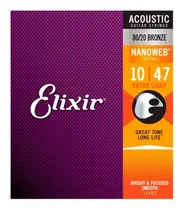 Comprar Paquete De Cuerdas Guitarra Acústica 10\u002F47 Elixir 11002