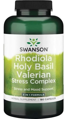 Swanson Rhodiola Holy Basil Valeriana 180caps Sfn