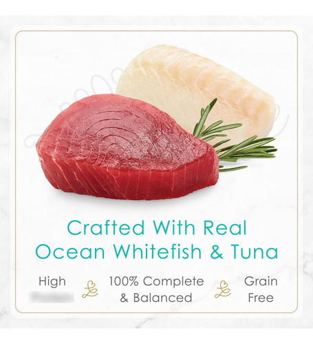 Alimento Húmedo Para Gatos Ocean Whitefish Y Atún 85 G 12 Pz