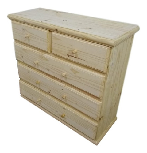 Comoda Cajonera Chiffonier De Pino 5 Cajones 