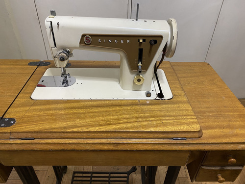 Mueble Cajonera Con Máquina De Coser Singer 269 (Usado)