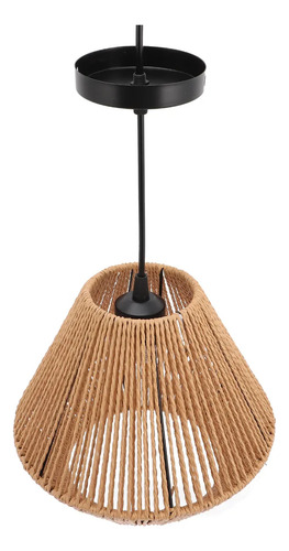 Lampara Colgante 3 Luces Tejida Fibra Sisal E27 Outletlamp
