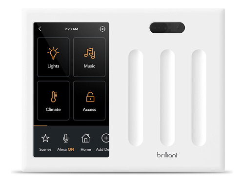Brilliant Smart Home Control (3-switch Panel)  Alexa Built-