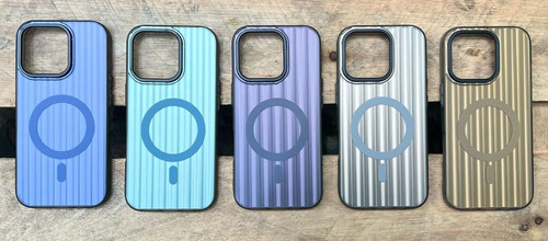 Funda Magnética Para Iphone 13 15 16 Pro Max Mate Reforzada Violeta Iphone 15