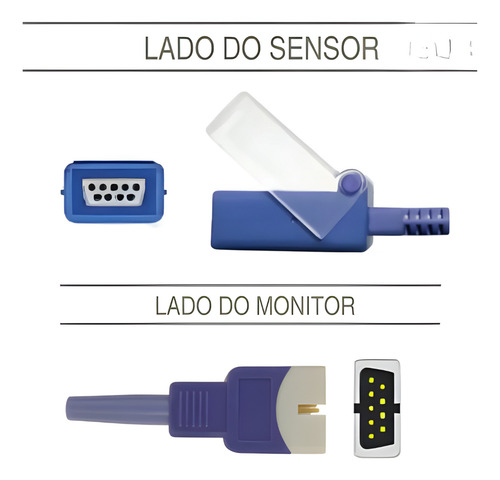 Cabo Extensor Spo2 Pré Cabo Oxímetria Nellcor
