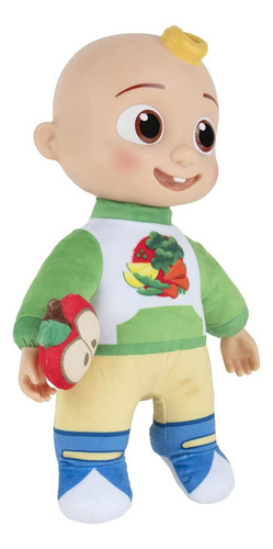 Cocomelon Snack Time Presenta Jj Doll Con Red Apple Plush -
