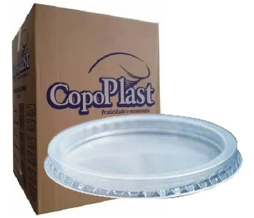 Tampa P/pote 100/150 Copo 150/180/200 C/2000 Copoplast T-100 Cor Transparente