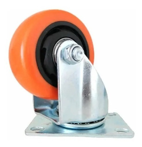Rueda Movil (naranja) De 4 Pulgadas