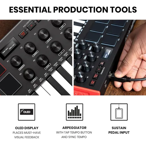 Akai Professional Mpk Mini Mk3 - Teclado Midi Usb De 25 T...