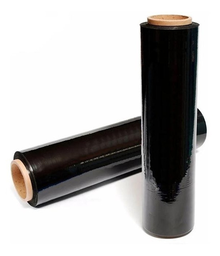 Imagen 1 de 2 de Vinipel Stretch Film Negro 10 Pulgadas / 25 Cm Por 300 Mts