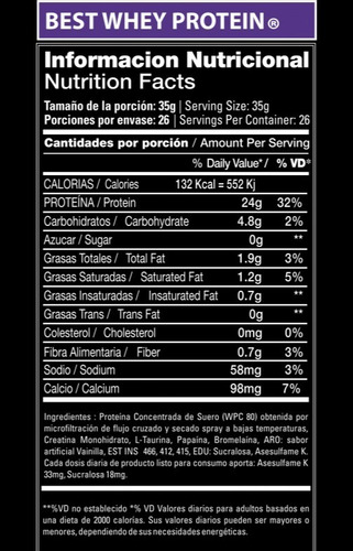 Imagen 2 de 10 de Combo Best Whey Protein Xtrenght + L- Carnitine