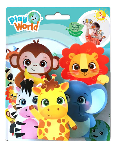 Títeres De Dedos De Goma Eva Animalitos De La Selva. Kreker