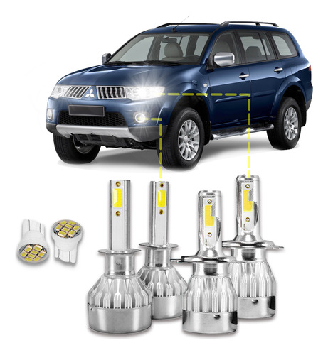 Kit Ultra Led Mitsubishi Pajero Sport 2007/2009 20000lm