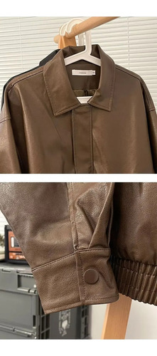 Chaqueta De Cuero Pu Para Hombre, Estilo Motocicleta, Moda C